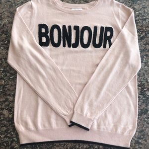 Kohl’s ELLE Light Pink Bonjour Sweater